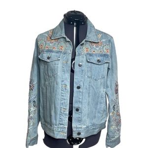 Johnny Was Kayra Embroidered Jean Jacket